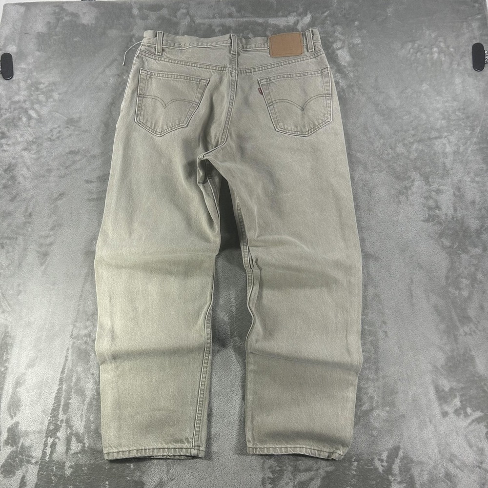 Vintage Levi's 550 Jeans Mens 36x30 Gray Light Wash Relaxed Tapered Denim USA